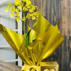 Vaso de Orquídea + Ferrero Rocher