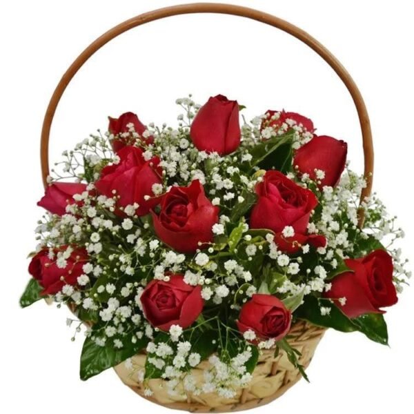 Cesta de Flores com 12un