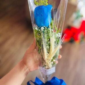 Botão de Rosa Azul