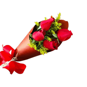 Cone com 4 Rosas
