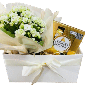 Caixa com 1 vaso de Calandiva e 1 caixa de Ferrero Rocher
