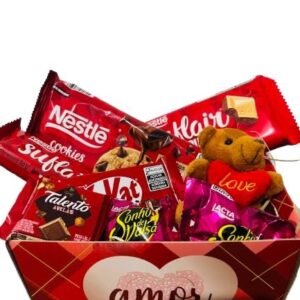 Cesta  de chocolate amor ♥️